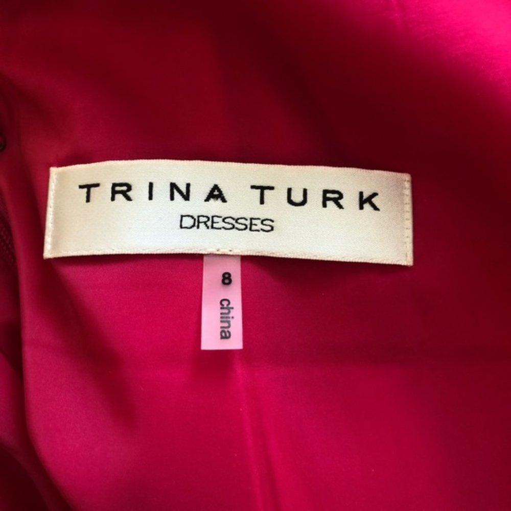 Trina Turk Hot Pink Azure Shift Dress - Size 8 - Picture 3 of 6
